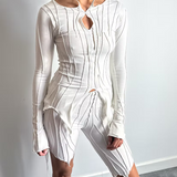 Flared Cardigan (White)