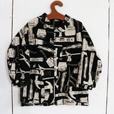 Tool Print Chore Coat (Black)