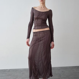 Low Flared Skirt (Purple)