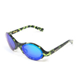 Mutant Sunglasses (Black Green Tortoise/Blue Reflective)