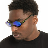 Mutant Sunglasses (Black Green Tortoise/Blue Reflective)
