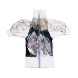 Gathered Sleeevs Turtleneck Zip Up Jacket (Faces)