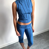 Suture Top (Indigo)