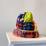 20 Crochet Granny Beanie (Orange/Gold)