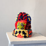 20 Crochet Granny Beanie (Orange/Gold)