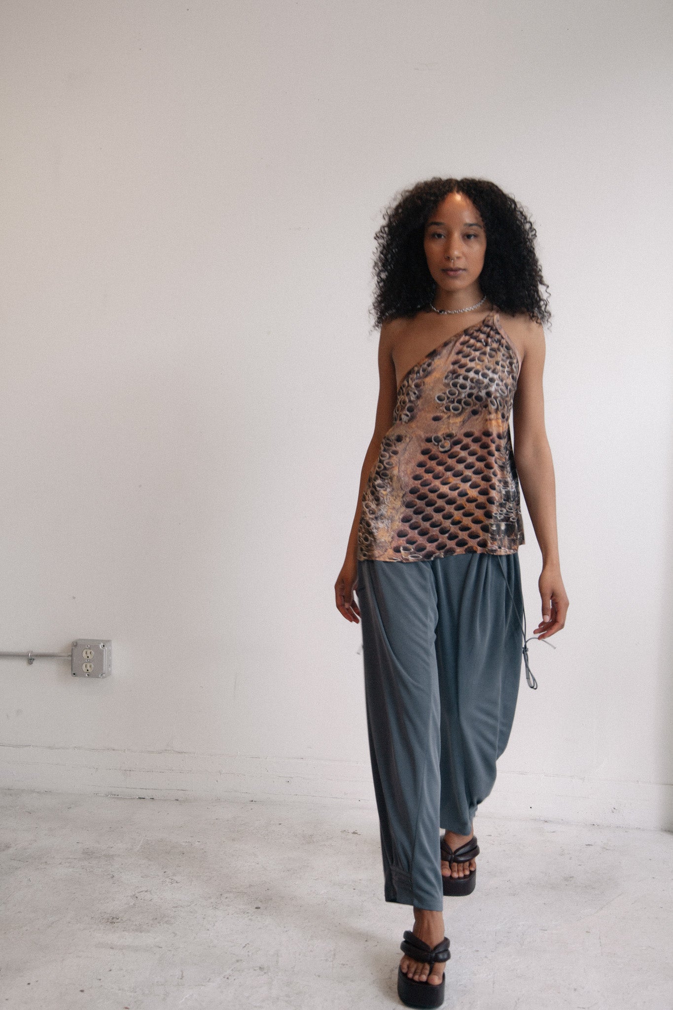 Curtain Jogger Pants (Washed Blue)