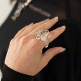 Florcita Glass Ring (Clear)