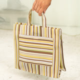 Small Travel Bag (Green Stripe)