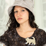 Iridescent Cat Brooch