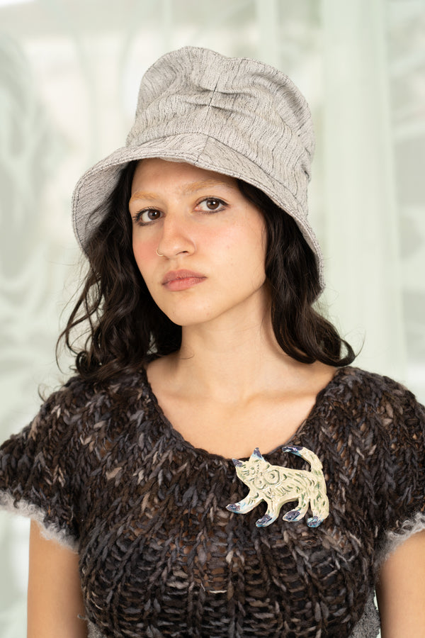 Iridescent Cat Brooch