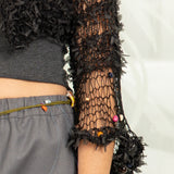 Eyelash Shrug (Black)