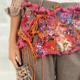 Millefiori Felt Belt (Pink/Multi)