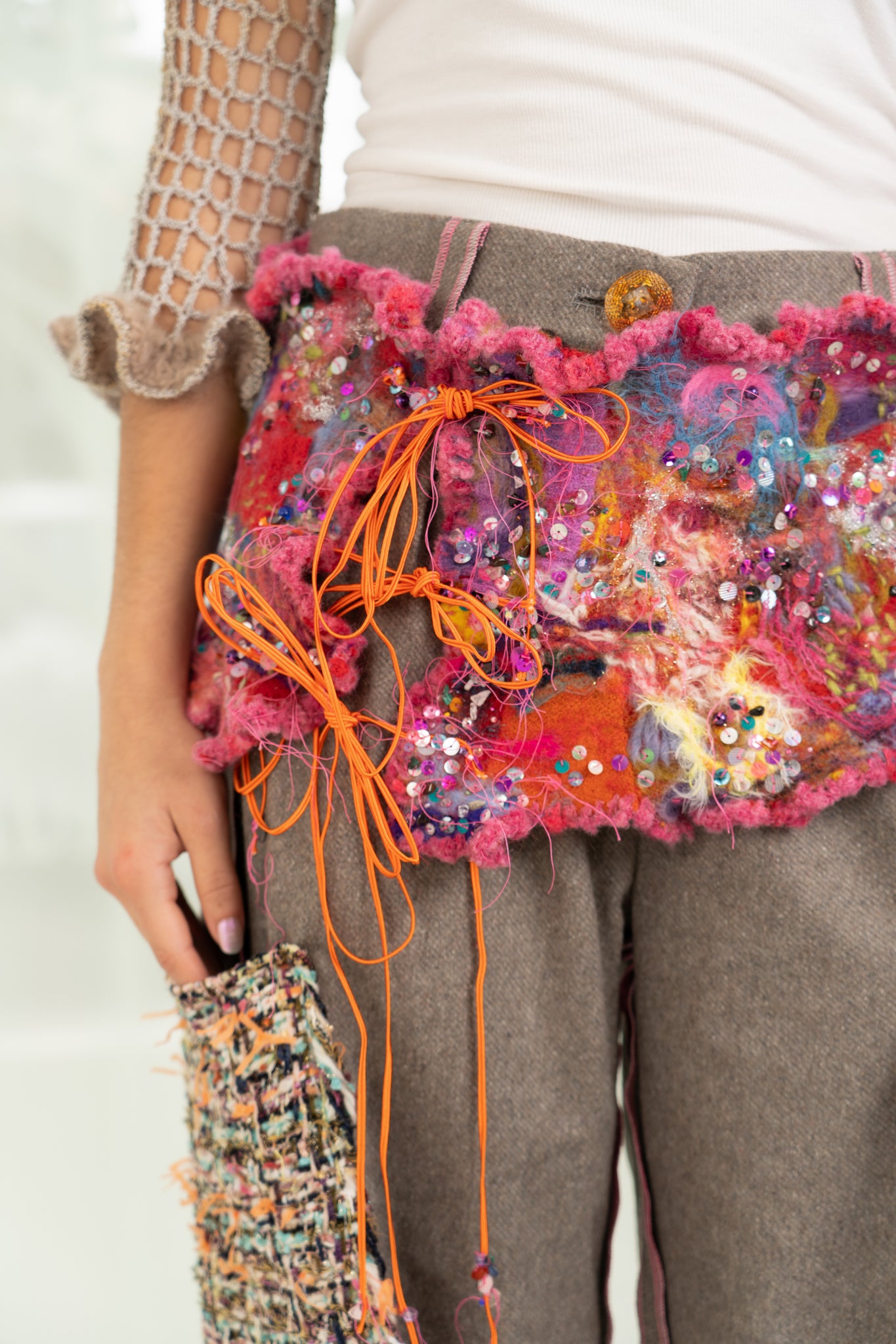 Millefiori Felt Belt (Pink/Multi)