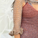 Cloud Fishnet Shrug (Grey)