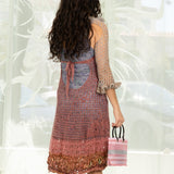 Rust Bubble Dress (Purple/Pink)