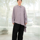 Asymmetrical Drape Airism Shirt