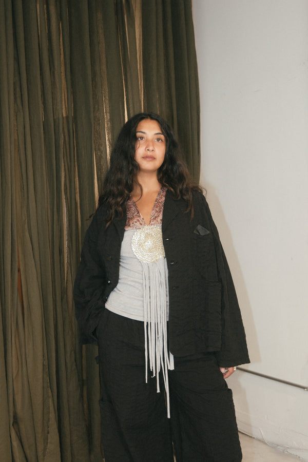 FDA Seersucker Dinner Jacket (Licorice)