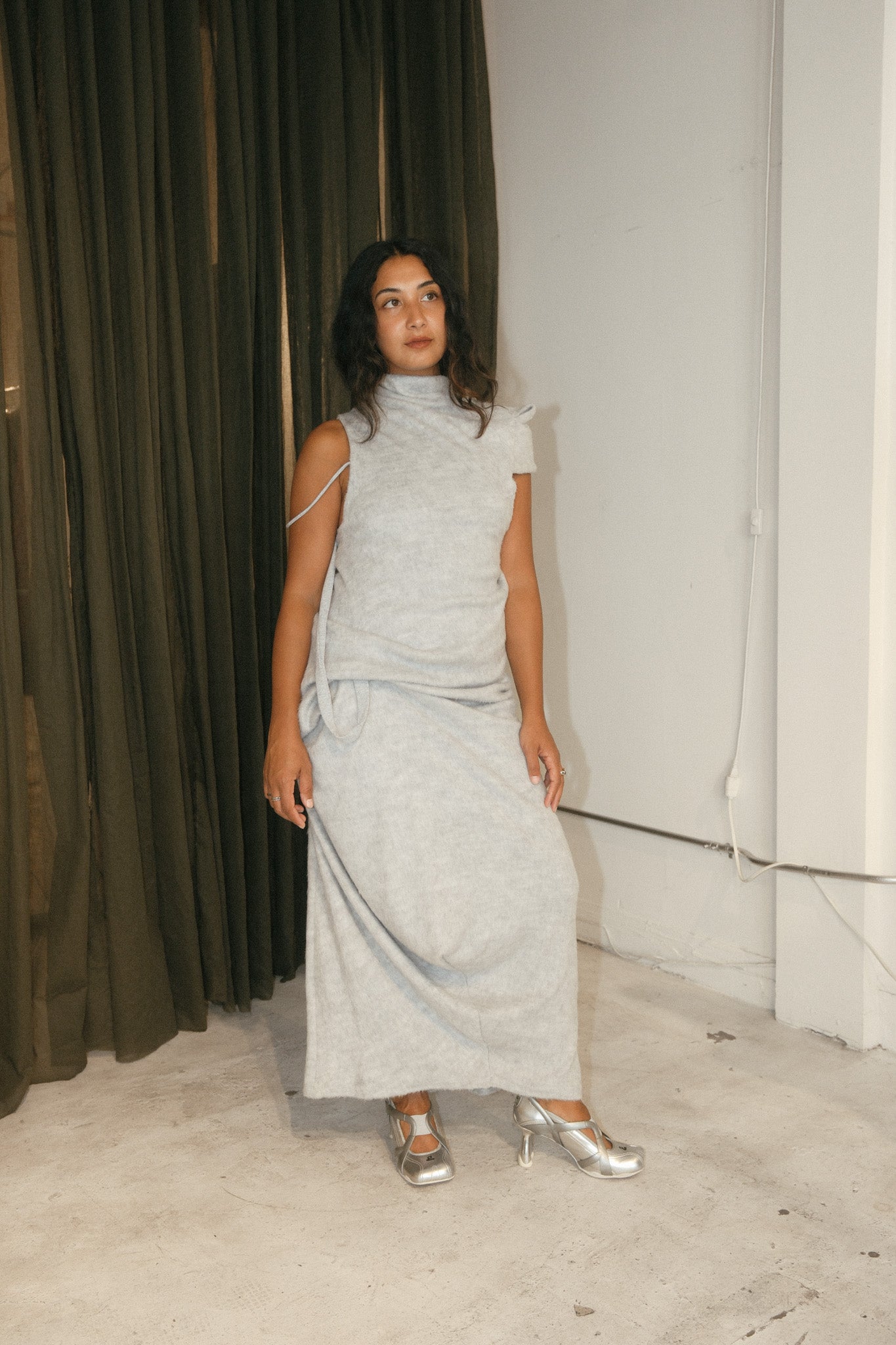 Pierre Long Dress (Grey)