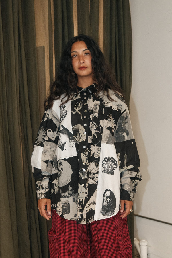 Thao Patchwork Linen Shirt
