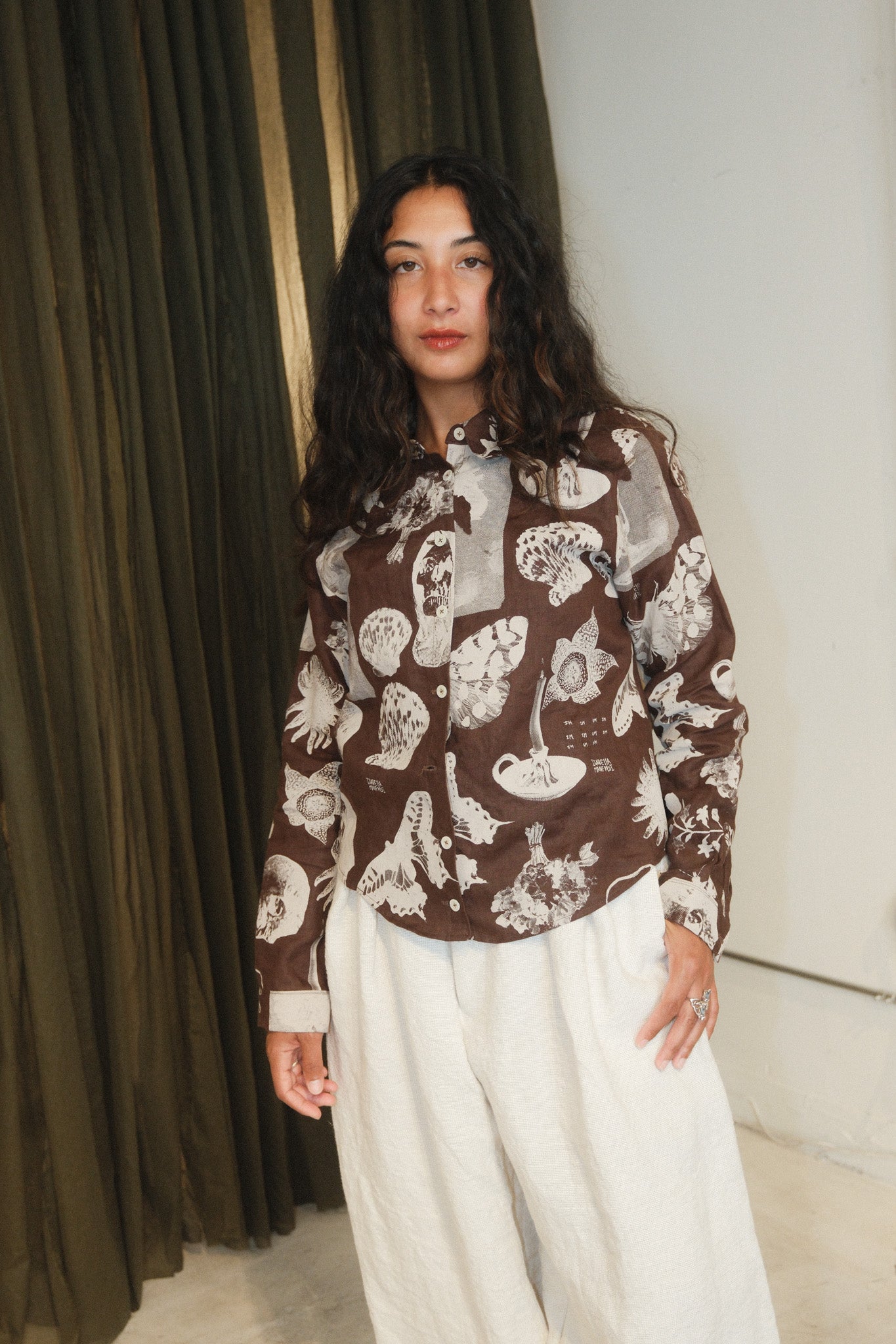Fern Button Down (Brown Nature)