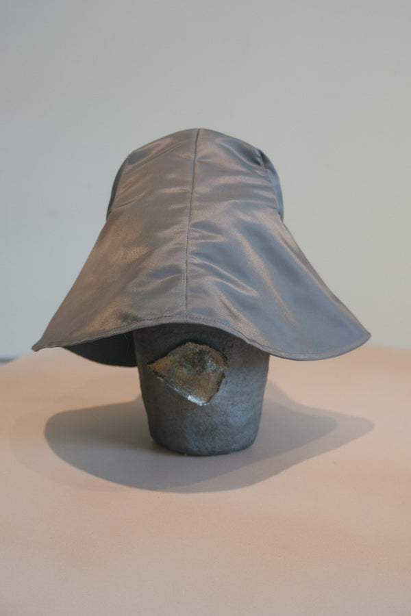 Iona Hat (Dark Grey Flight Satin)