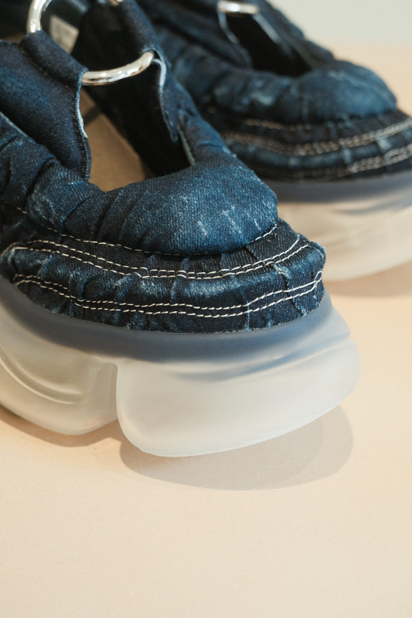 Loopie Donuts Ankle Strap Sneaker (Indigo Denim/Clear)