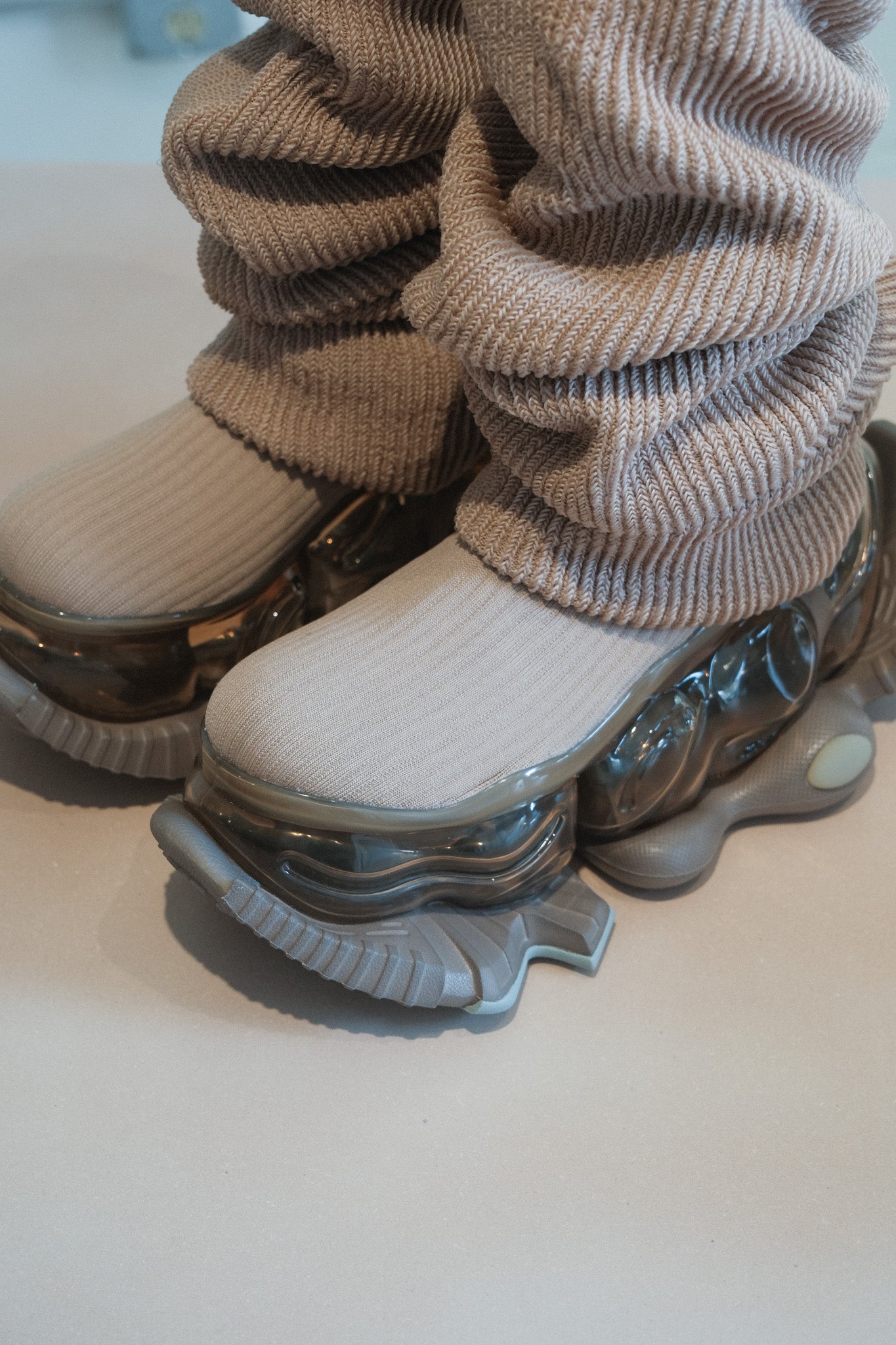 Skyscraper Falcon Loose Sock Sneaker (Sand)