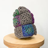 09 Crochet Granny Beanie (Brown/Purple)
