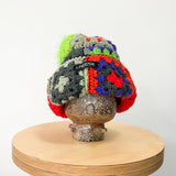 07 Crochet Granny Beanie (Red/Purple)