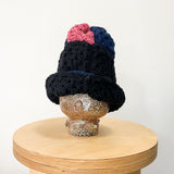 03 Crochet Granny Beanie  (Black)