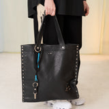 Le LaRue Leather Tote Bag (Black)