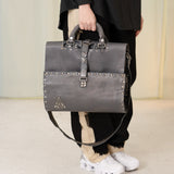 Le Joseph Foldable Leather Bag (Grey)