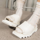 Western Stitch Square Sharksole Sandals