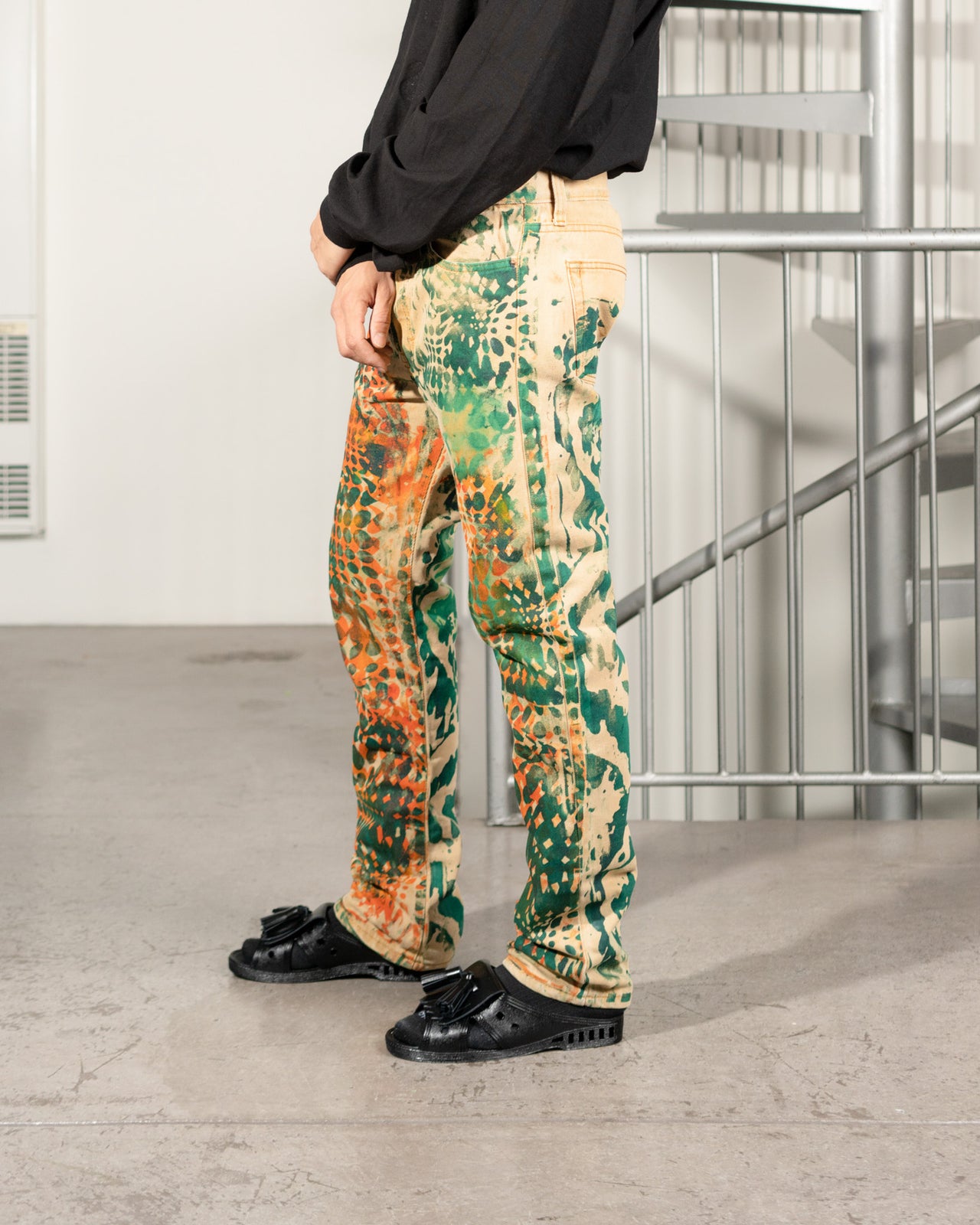 x RAGO Levi's 501 Painted Pants (Tan/Green)