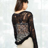 Low Knit Stripe Jumper (Black)