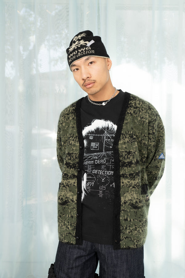 Warpaint Mohair Cardigan (Green/Multi)
