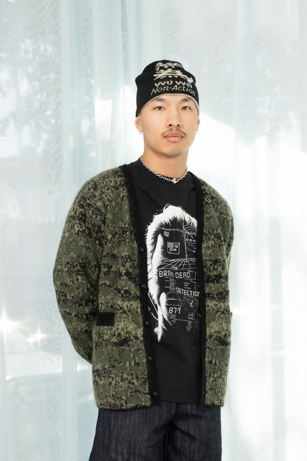 Warpaint Mohair Cardigan (Green/Multi)