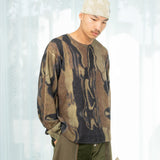 Marble Mohair Crewneck (Brown/Multi)