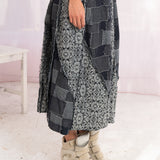 Denim Patchwork Skirt