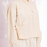 Crochet Double Short Jacket (Cream)