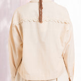 Crochet Double Short Jacket (Cream)