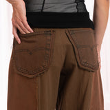 Cangaço Upcycled Denim Trousers (Brown)