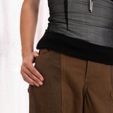 Cangaço Upcycled Denim Trousers (Brown)