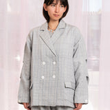 Kantha Over Jacket (Light Grey)
