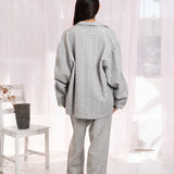 Kantha Over Jacket (Light Grey)
