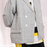 Kantha Over Jacket (Light Grey)