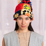 20 Crochet Granny Beanie (Orange/Gold)