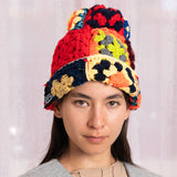 20 Crochet Granny Beanie (Orange/Gold)