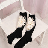 Bad Dream Crochet Socks (White)