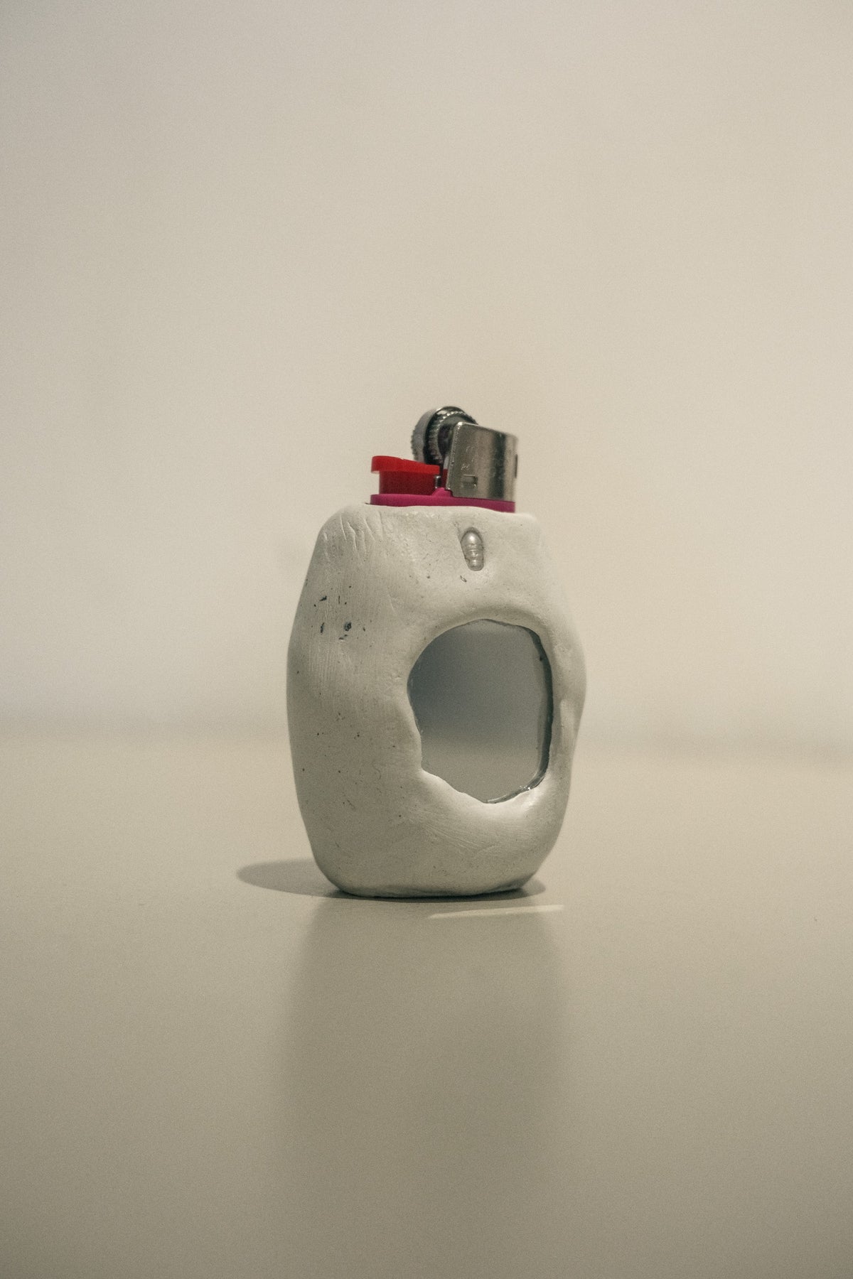 Mini Clay Lighter Case 020 (White Mirror)
